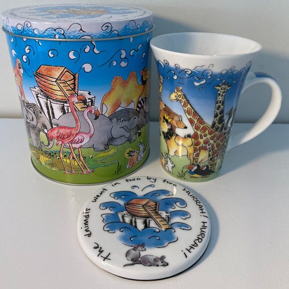 Noah's Ark Paul Cardew 2008 Cup Coaster and Tin Designed in England - Picture 1 of 8